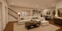Finished lower level rec room and wet bar at 2715 S Hayes St, Arlington VA